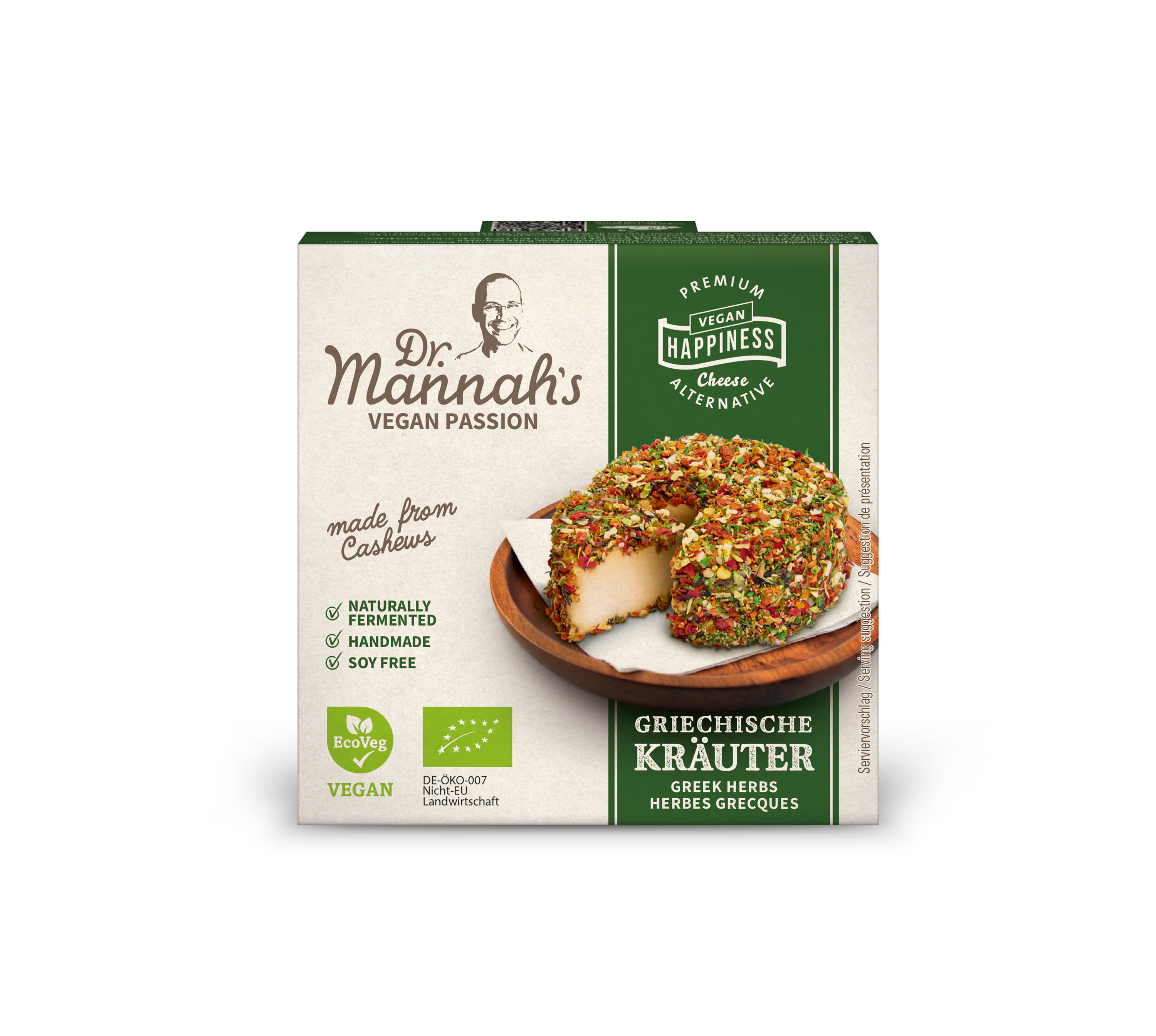 3D-Mockup-VeganPassion-Gereifte-100g-GriechischeKrauter-frontal Bio Chize Griechische Kräuter