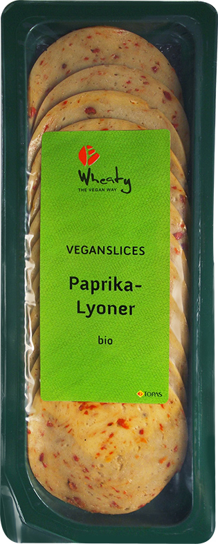 Bio Aufschnitt veganslices Paprika Lyoner